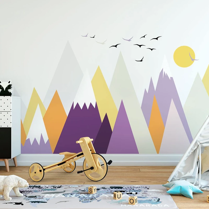 Ambiance Sticker Children's Wall Sticker for Baby Room Decoration - Giant Adhesive Wall Sticker | Jukka - H100 x L150 cm