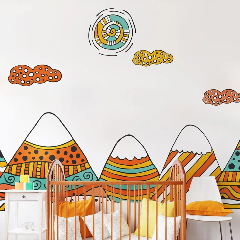 Ambiance Sticker Children's Wall Sticker for Baby Room Decoration - Giant Adhesive Wall Sticker | Ashoka - H120 x L180 cm