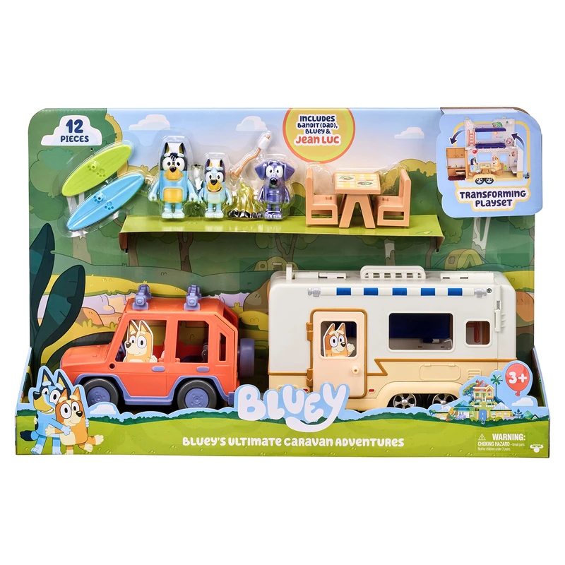 90130 Bluey Family Cruiser & Caravan Playet