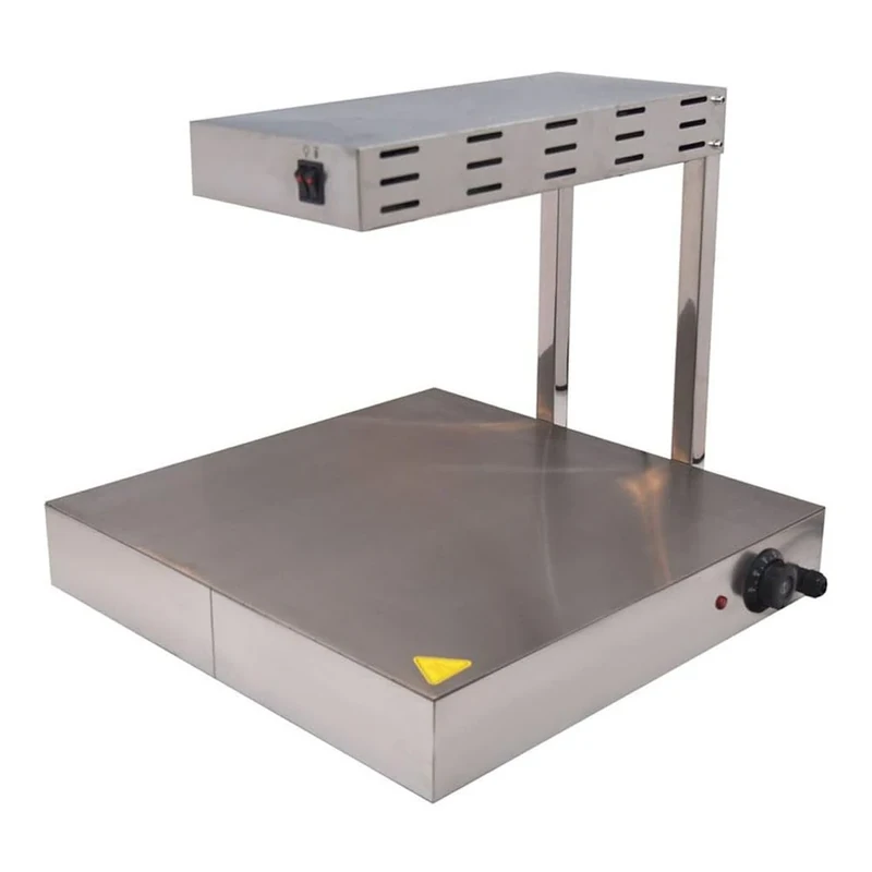 Stalwart DA-PWE5050 Commercial Warming Tray with Heating lamp Stainless Steel 500x500mm