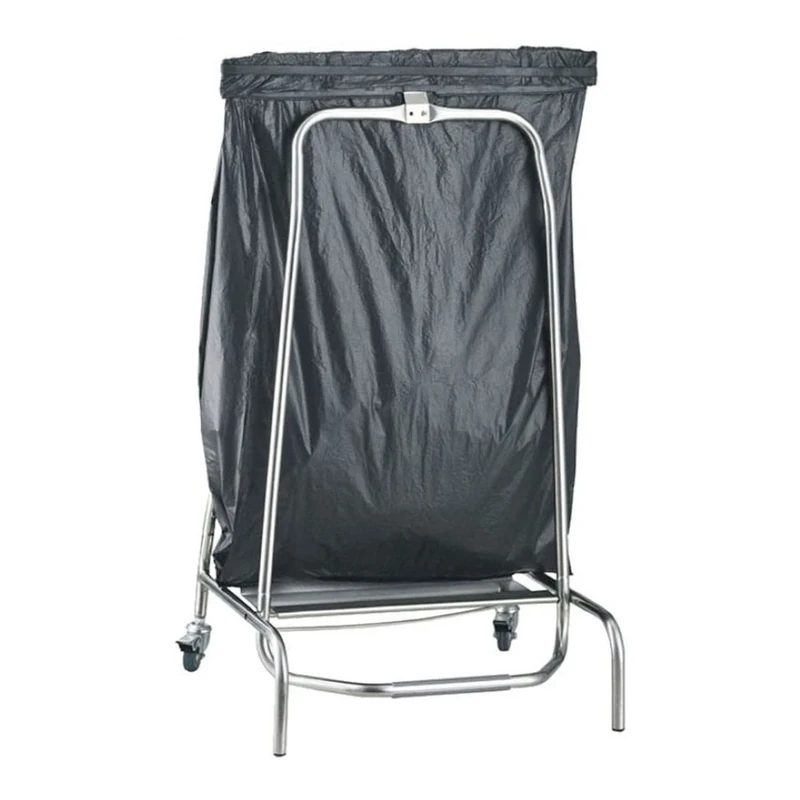 Stalwart DA-STBH01 Professional Sack Holder Trolley with Castors and Pedal Closed Mouth
