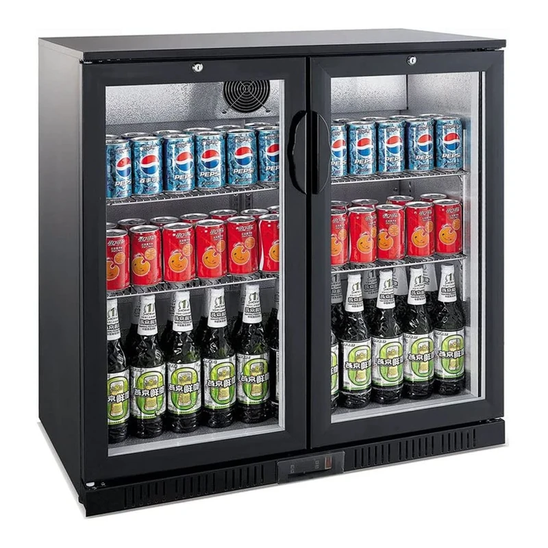 Stalwart DA-BC02PP Back bar Cooler 2 hinged Doors 220 litres Black