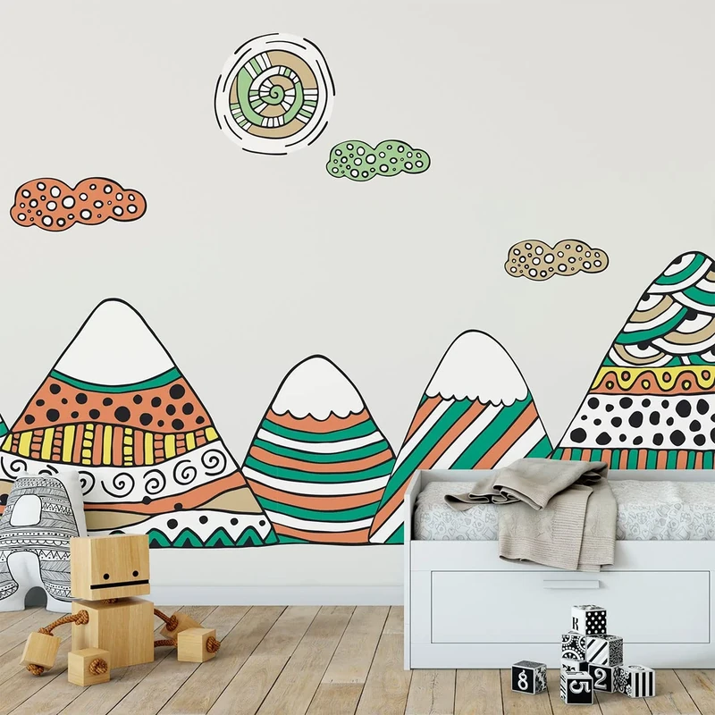 Ambiance Sticker Children's Wall Sticker for Baby Room Decoration - Giant Adhesive Wall Sticker | Achika - H110 x L165 cm