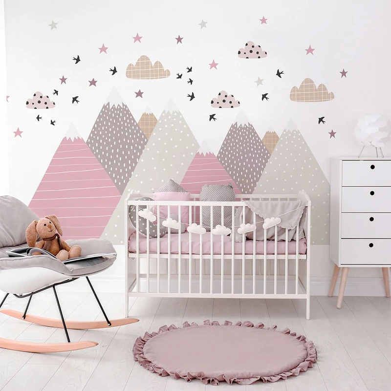 Ambiance Sticker Children's Wall Sticker for Baby Room Decoration - Giant Adhesive Wall Sticker | Jenika - H100 x L150 cm