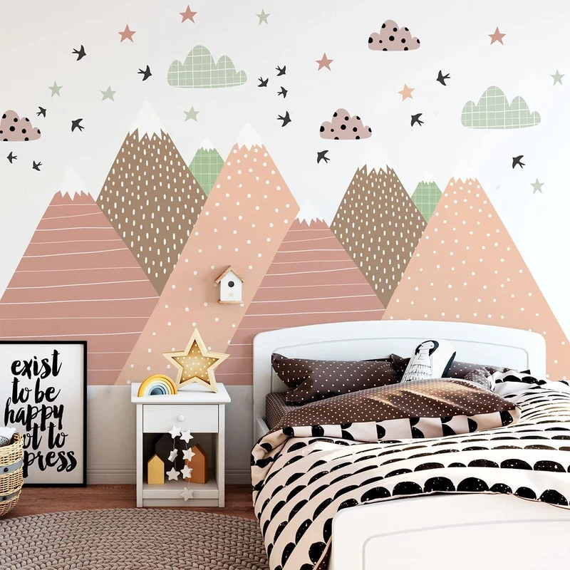 Ambiance Sticker Children's Wall Sticker for Baby Room Decoration - Giant Adhesive Wall Sticker | Priska - H120 x L180 cm