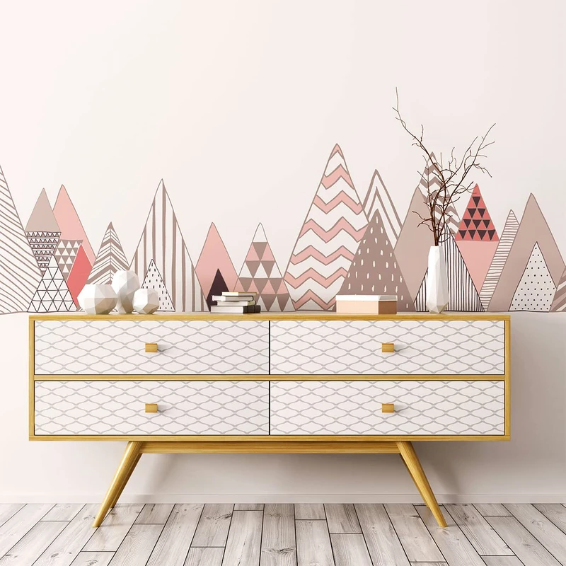Diamantina Giant Scandinavian Mountains Wall Sticker for Living Room Bedroom 100 x 150 cm
