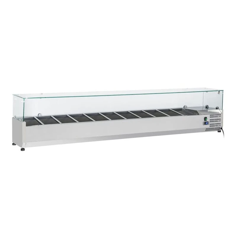 Adexa PT20 Refrigerated Servery Prep Top, 2000mm, 330mm Depth, 10 x GN1/4