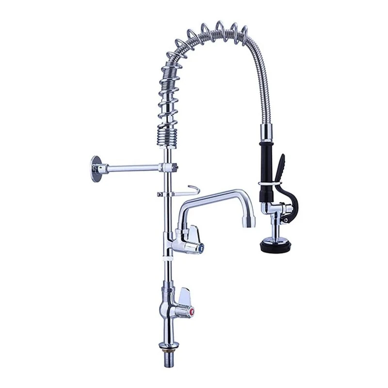 Stalwart DA-EQ7803A Pre Rinse Spray Unit Deck Mount Single Inlet Height 600mm Stainless Steel