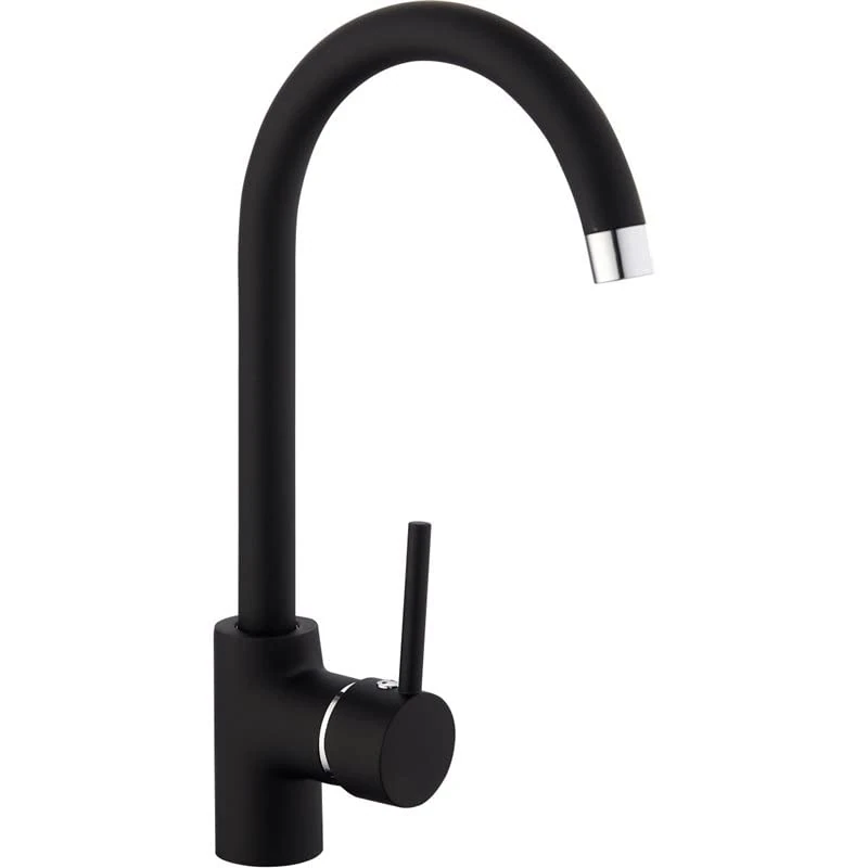 Stalwart DA-70000065 Basin Mixer Tap with Stainless Steel Spout Single Lever Black - Image 1