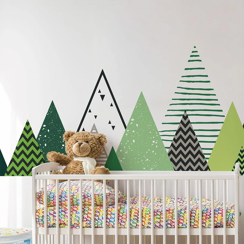 Children's Wall Stickers – Nursery Decoration – Giant Children's Wall Sticker Scandinavian Mountains Darka – 90 x 155 cm