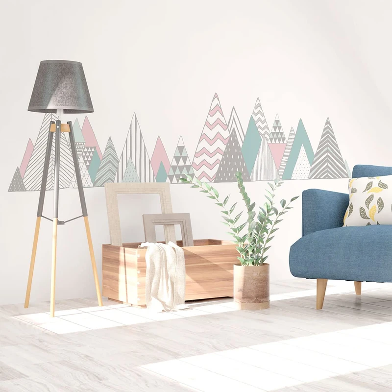 Pensacola Giant Scandinavian Mountains Wall Sticker for Living Room Bedroom 110 x 165 cm