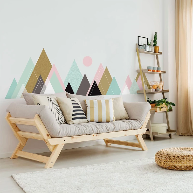 Ardenna Giant Scandinavian Mountains Wall Sticker Bedroom Living Room 100 x 150 cm