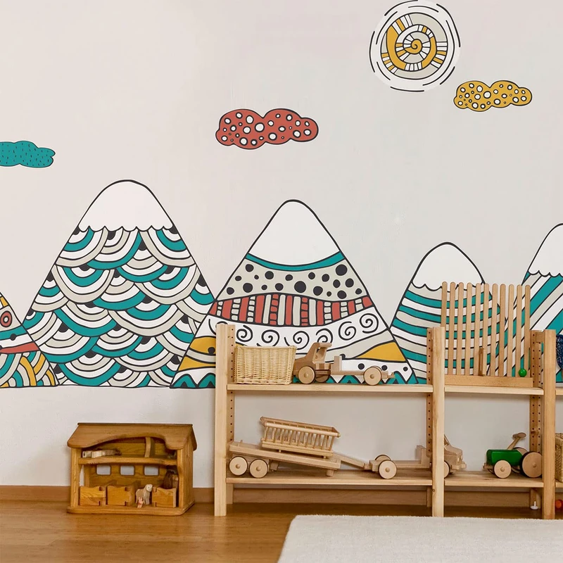 Ambiance Sticker Frederika Children's Wall Sticker for Baby Room Decoration - Giant Adhesive Wall Sticker - H120 x L180 cm - Image 1