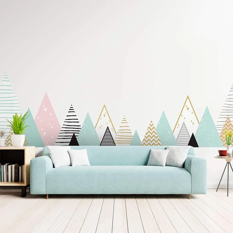 Atlas Scandinavian Mountains Wall Sticker for Living Room Bedroom 100 x 170 cm