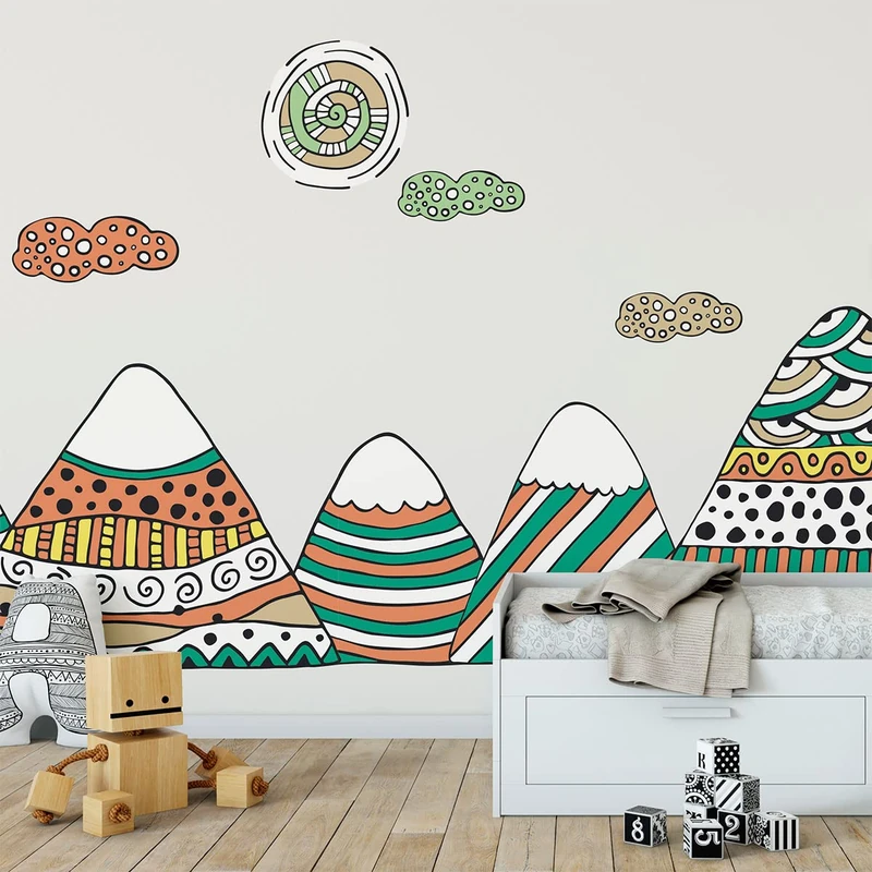Ambiance Sticker Children's Wall Sticker for Baby Room Decoration - Giant Adhesive Wall Sticker | Achika - H120 x L180 cm