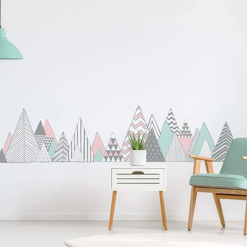 VIRUNGA Giant Scandinavian Mountains Wall Sticker 95 x 135 cm