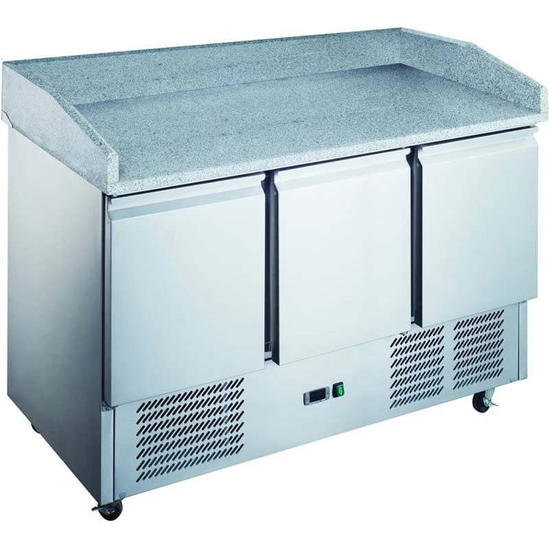 Stalwart DA-PZ14 Pizza Counter 3 Doors Refrigerated Counter Depth 700mm