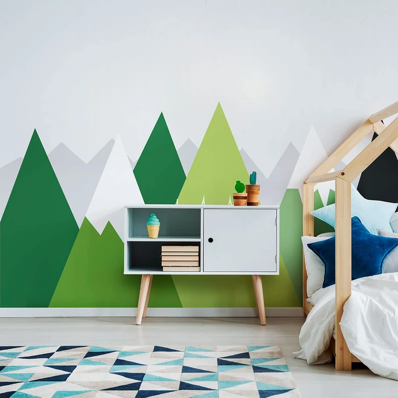 Children's Wall Stickers – Nursery Decoration – Giant Wall Sticker for Children Scandinavian Mountains EKA – 120 x 180 cm