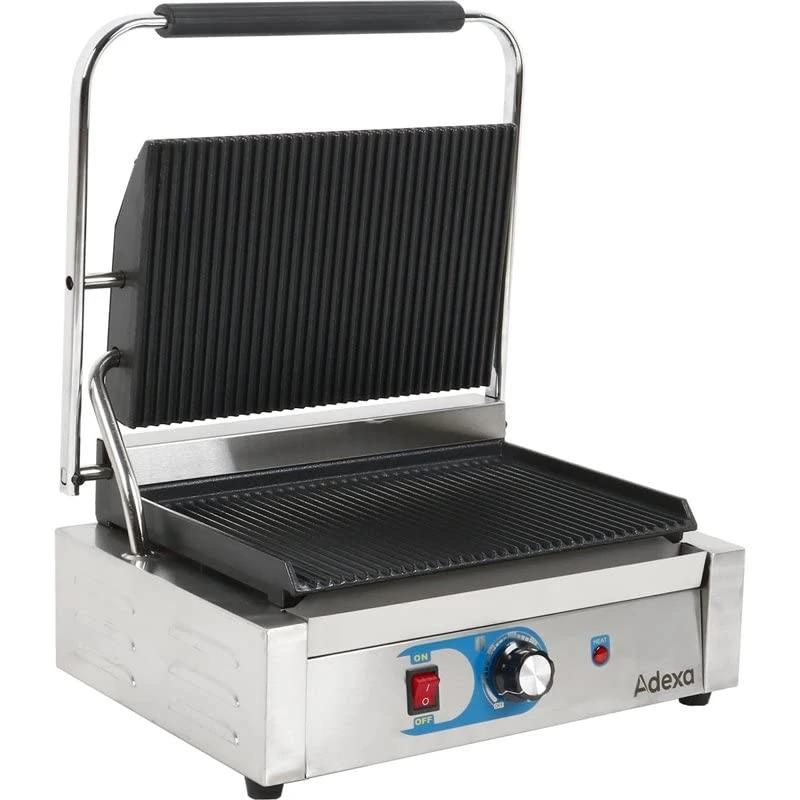 Heavy Duty Panini Contact Grill Large Ribbed DA-MLP811E