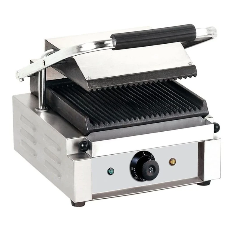 Stalwart DA-EG01A Heavy Duty Panini Contact Grill Single Ribbed