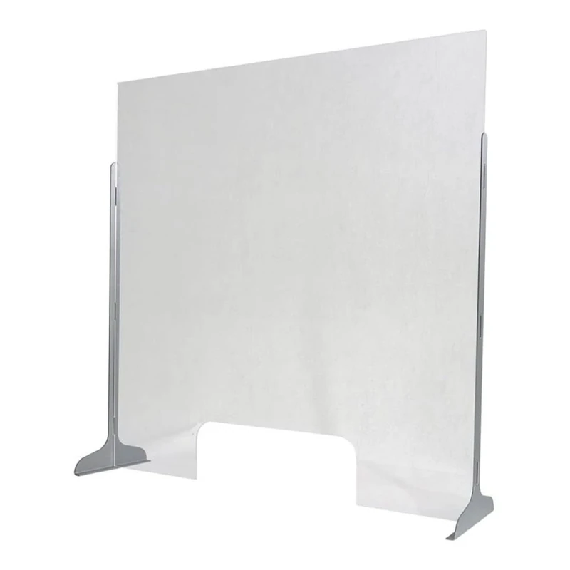Stalwart DA-AC80011 Freestanding Sneeze Guard/Plastic Divider Screen 1000x1000mm Clear