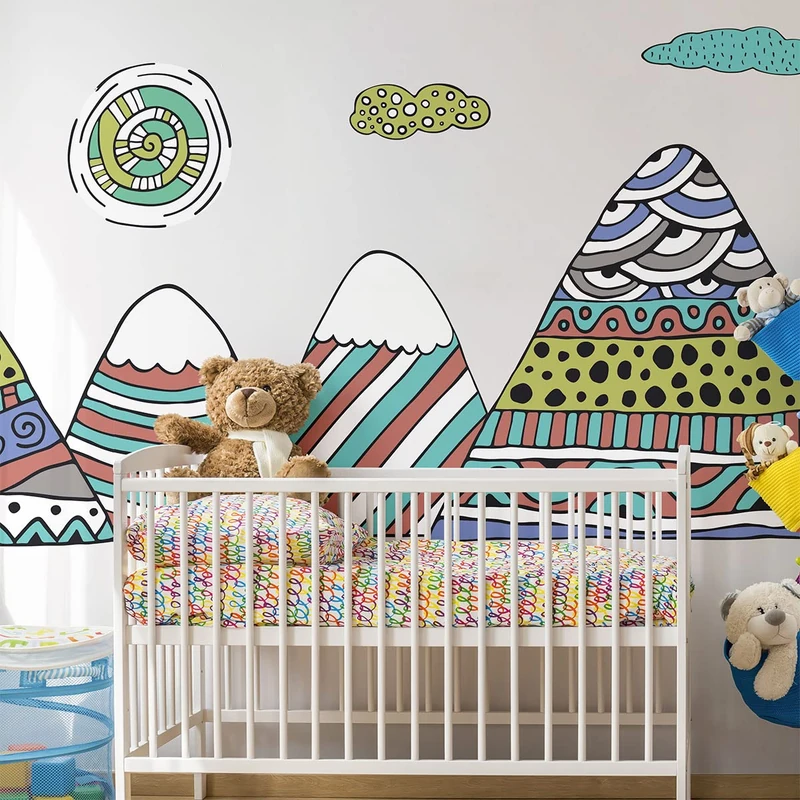 Ambiance Sticker Anoushka Children's Wall Sticker for Baby Room Decoration - Giant Adhesive Wall Sticker - H120 x L180 cm
