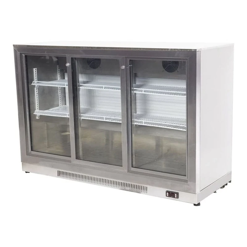 Stalwart DA-SSBC03PS Back bar Cooler 3 Sliding Doors 312 litres Stainless Steel