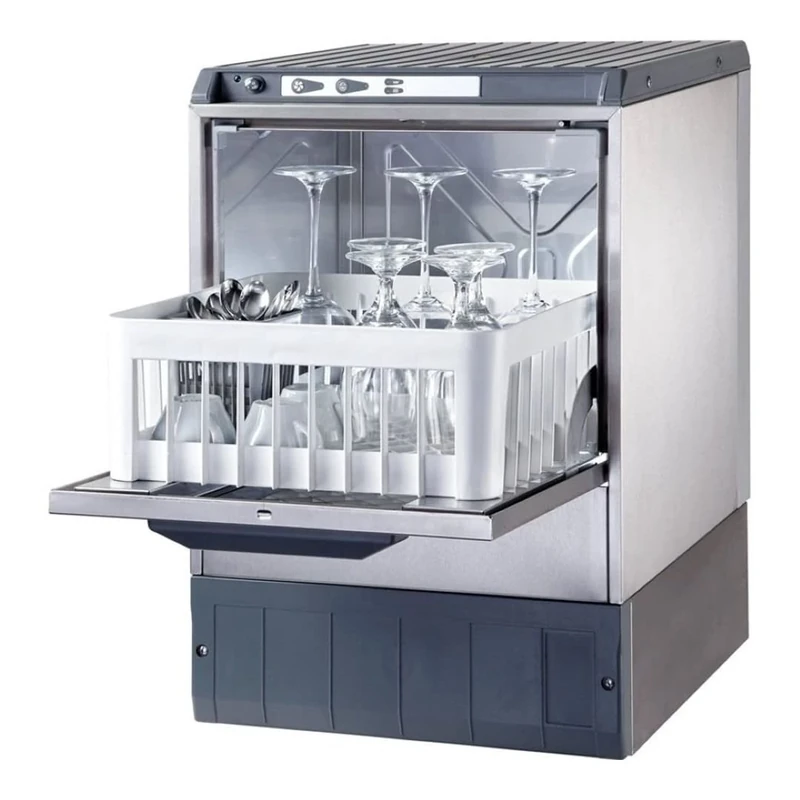 Stalwart 4000BT Commercial Glasswasher 1000-1200 Glasses/Hour 400mm Basket Gravity Drain 13A Omniwash