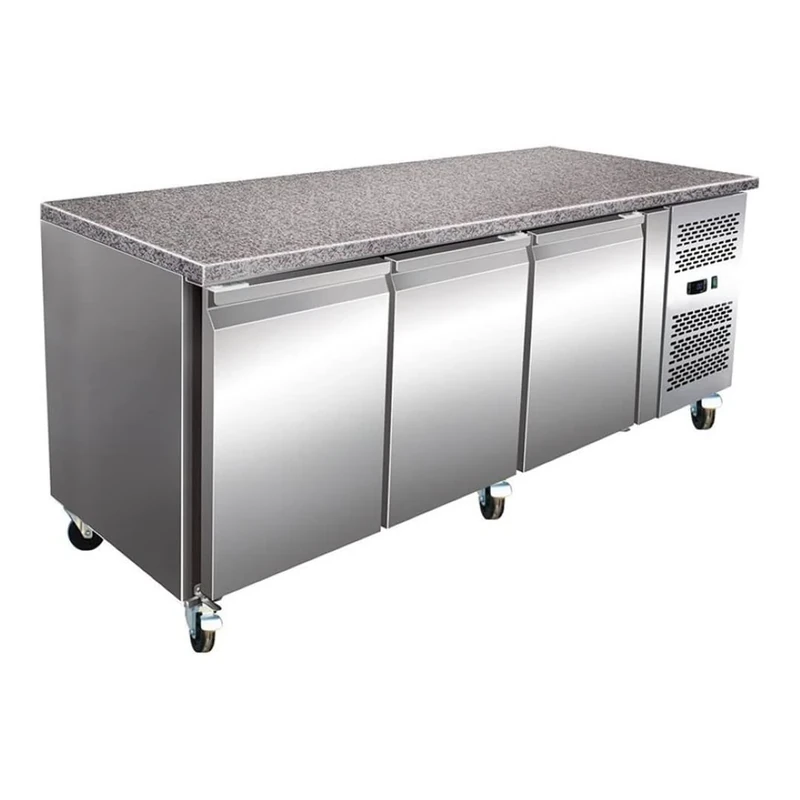 Stalwart DA-PA20 Refrigerated Counter with Marble top 3 Doors Depth 800mm