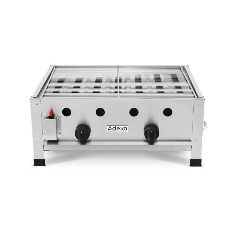 Stalwart DA-GG1102B Commercial Gas BBQ Grill 2 Burners Table Top