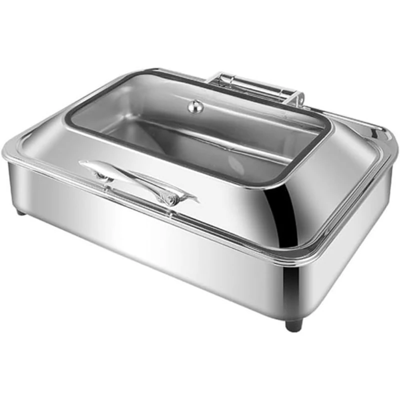 Stalwart DA-VICCD528 Chafing Dish Electric Glass lid Stainless Steel 7 litres GN1/1