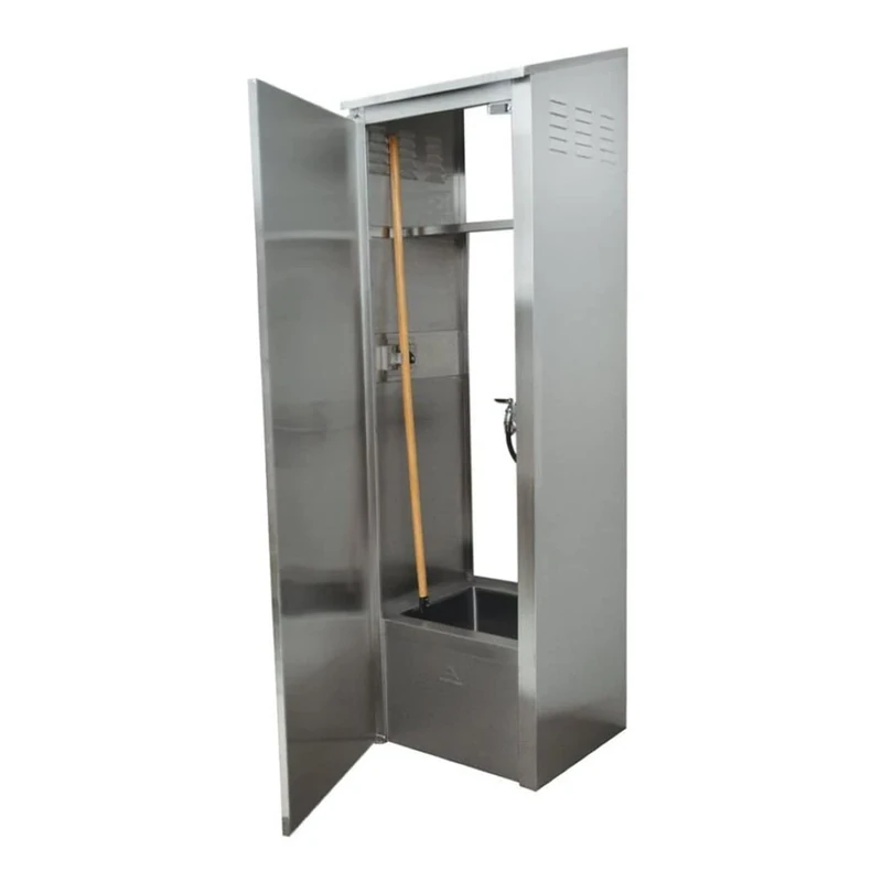 Stalwart DA-FMSC263384418KD Janitorial Mop Sink Cabinet Stainless Steel Single