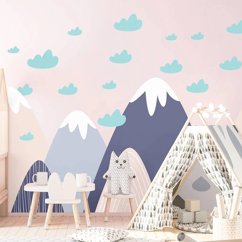 Ambiance Sticker Children's Stickers Scandinavian Mountains Finka 110 x 165 cm