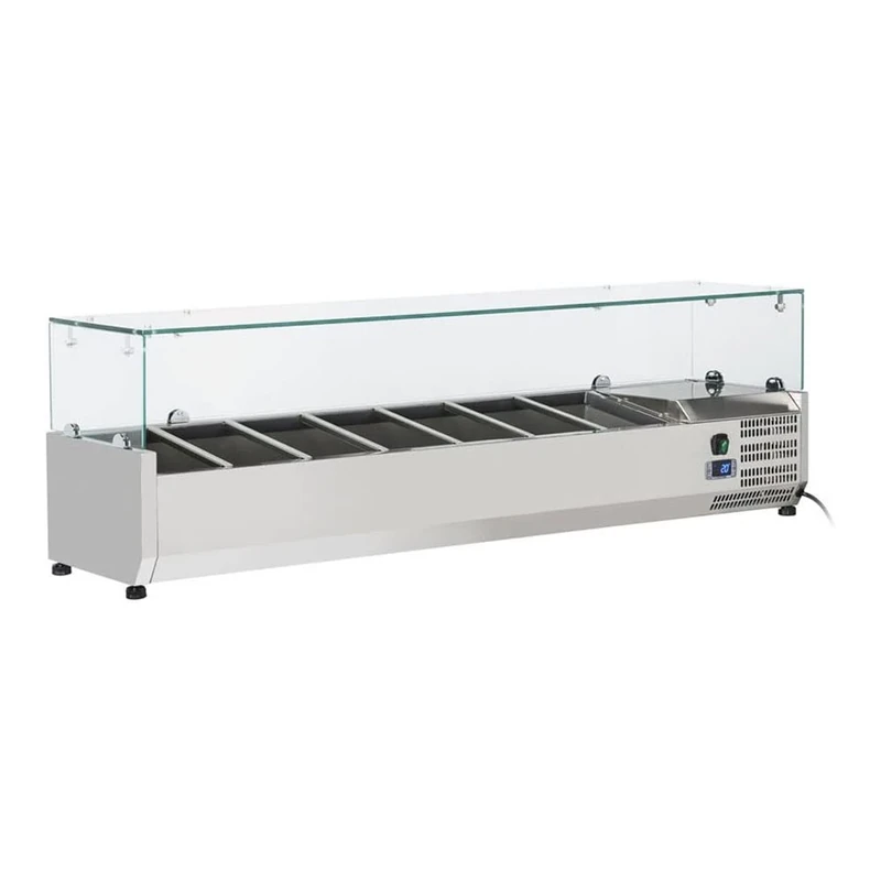Stalwart DA-PT15 Refrigerated Servery Prep Top 1500mm 7xGN1/4 Depth 330mm