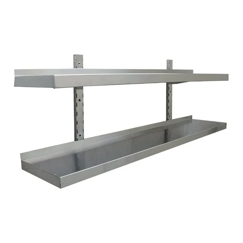 Stalwart DA-THWBS2R183 Wall Shelf 2 Levels 1800x300mm Stainless Steel