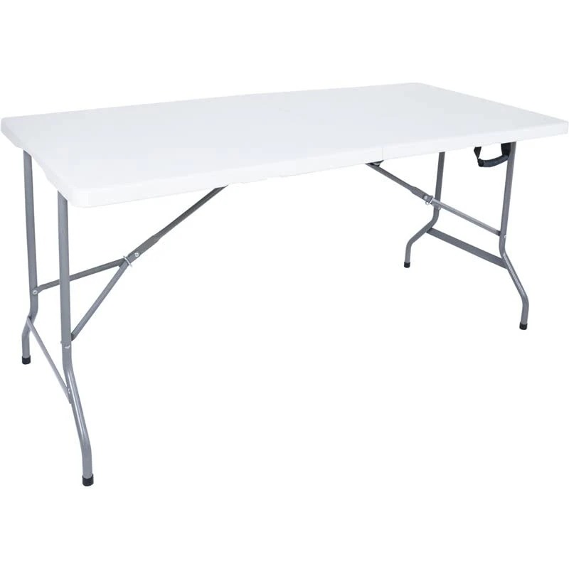Stalwart DA-HQXZ152 Folding Catering Table 5ft White Plastic
