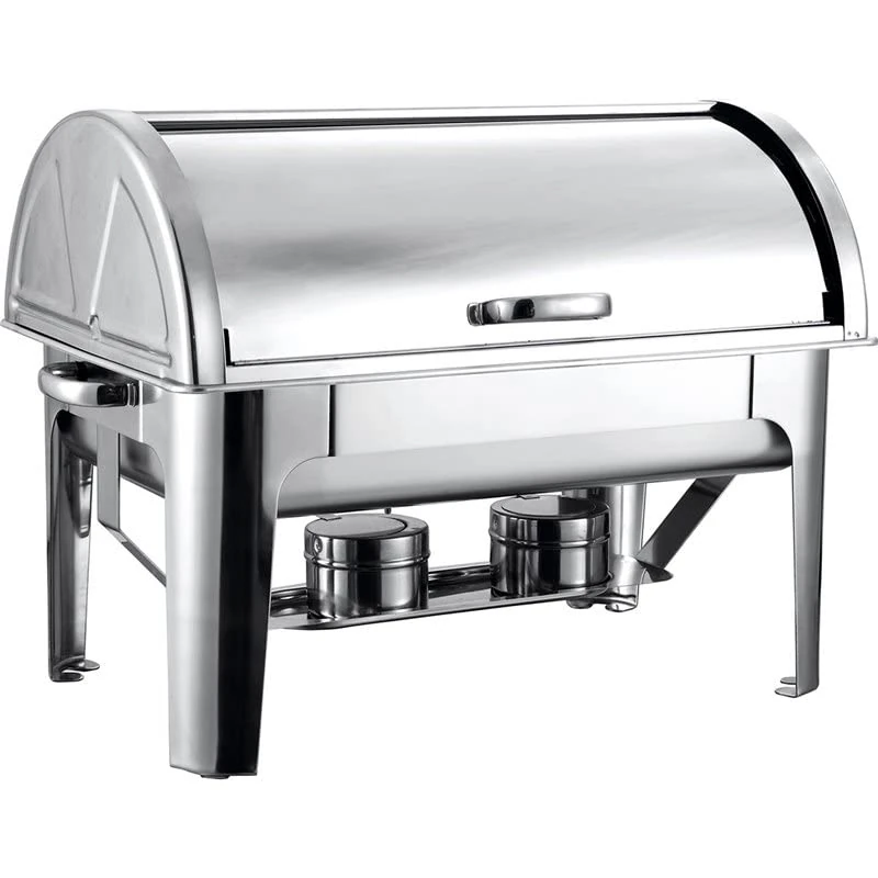 Stalwart DA-R23301 Roll top Chafer GN1/1 Stainless Steel Mirror Polish 9 litres