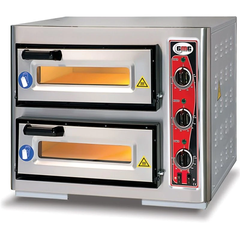 Stalwart DA-PF4040DE3 Electric Pizza Oven 2 Chambers 400x400mm Capacity 1plus1 Pizzas at 16 inches 230V/1 Phase