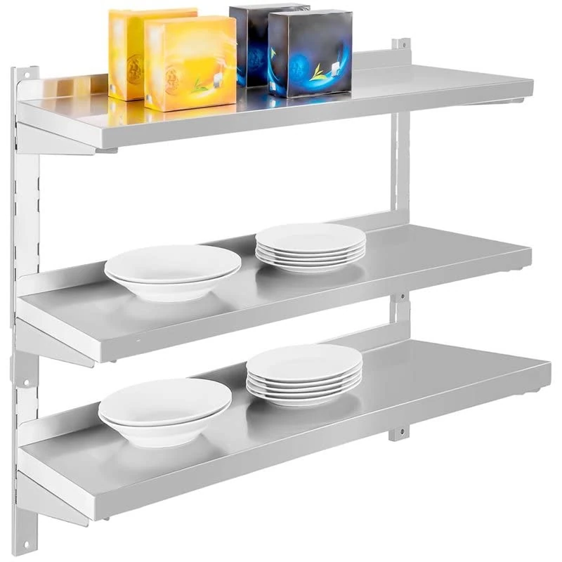 Wall Shelf 3 Levels 1500x400x1100mm Stainless Steel DA-VWS1543