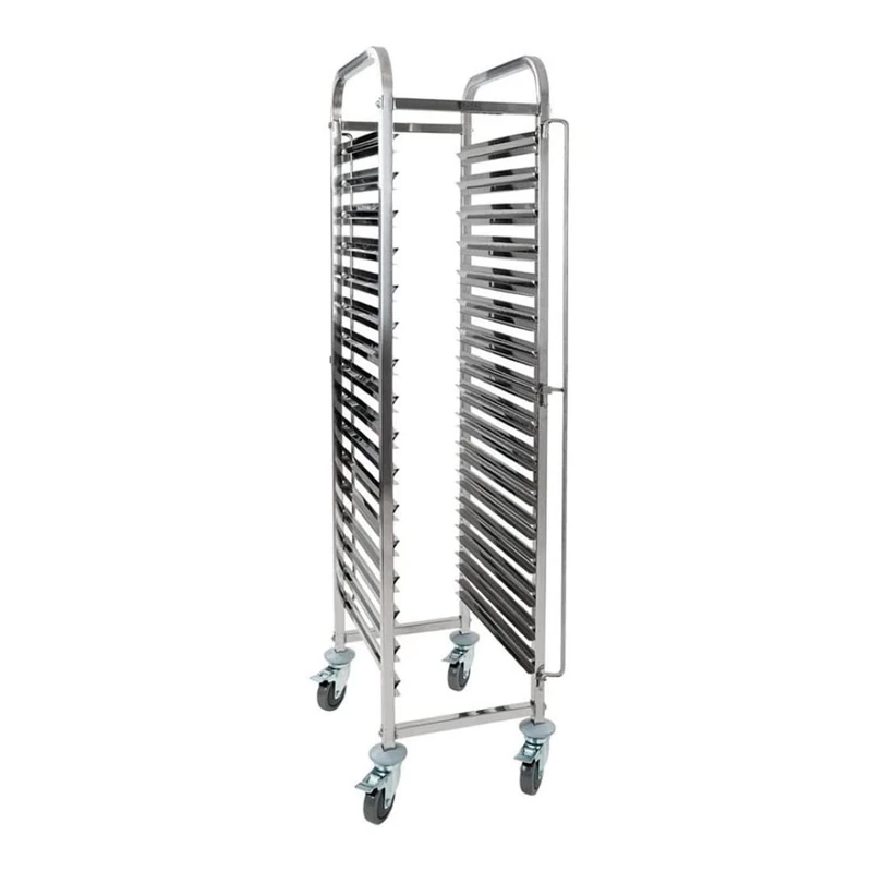 Stalwart DA-RT6415 Rack/Tray/Pan Trolley Stainless Steel Bakery 600x400mm 15 Tier 470x620x1700mm