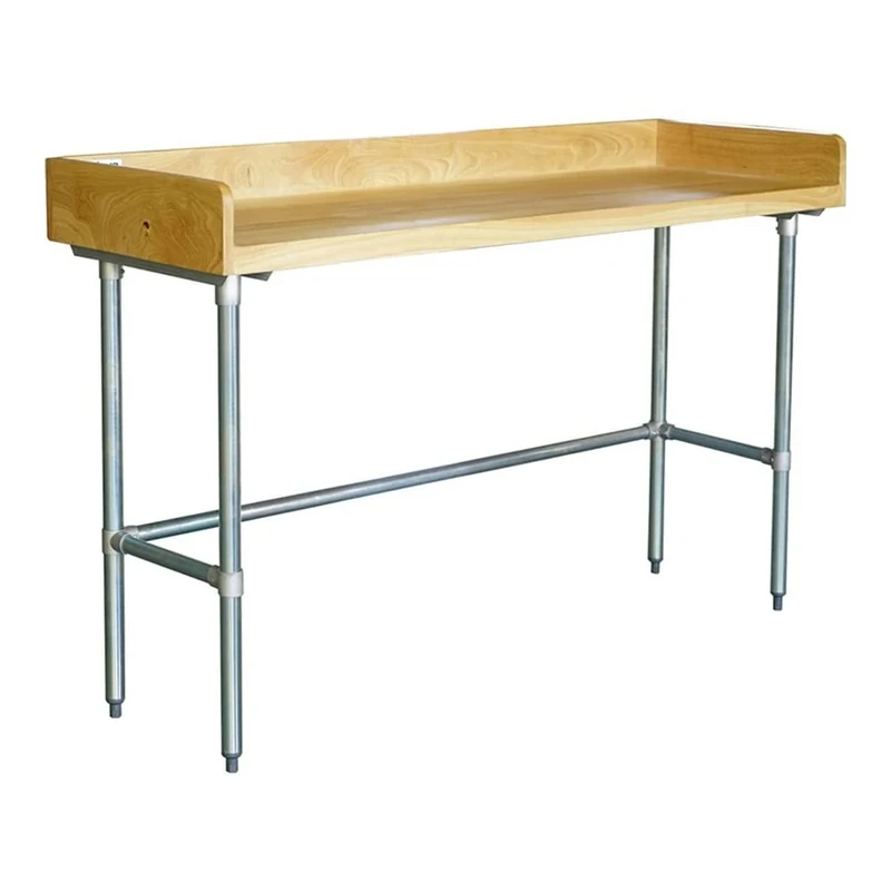 Stalwart DA-RWTG600X1200100BSOB Bakery Work Table Wood top 3 Sides upstand 1200x600x900mm