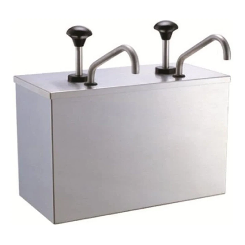 Stalwart DA-JZS002 Commercial Condiment/Sauce Dispenser 2 Pumps Stainless Steel