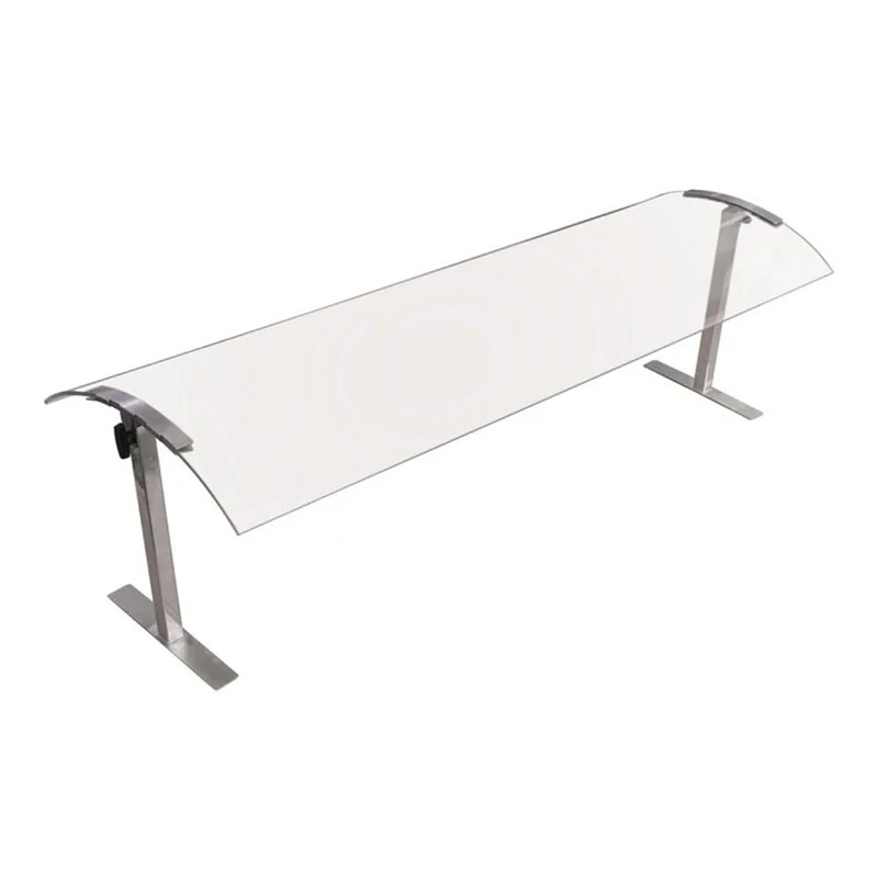 Stalwart DA-SASG1648 Acrylic Stand Alone Sneeze Guard with Stainless Steel Frame 1219x417x527mm - Image 1