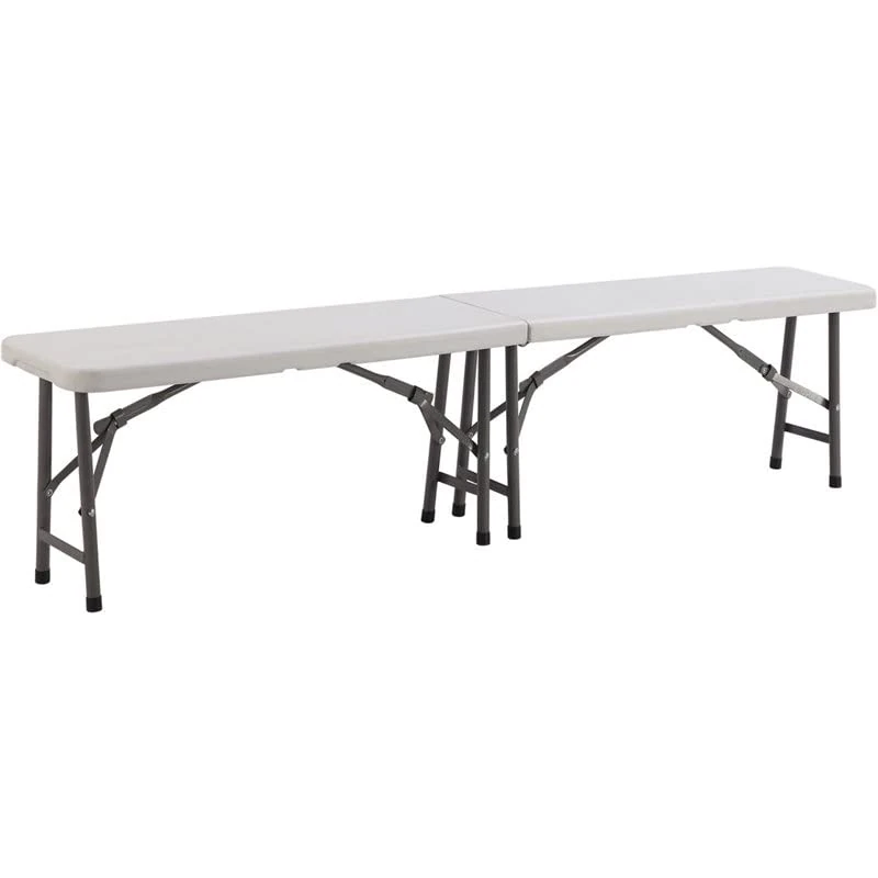 Folding Banquet Bench Table 6ft White 1830x280x440mm DA-HQZD183