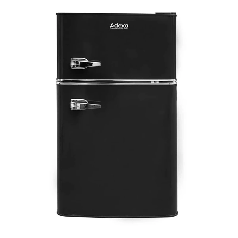 Stalwart DA-BCD90 Double Door Retro Refrigerator with Freezer 90 Litre Black