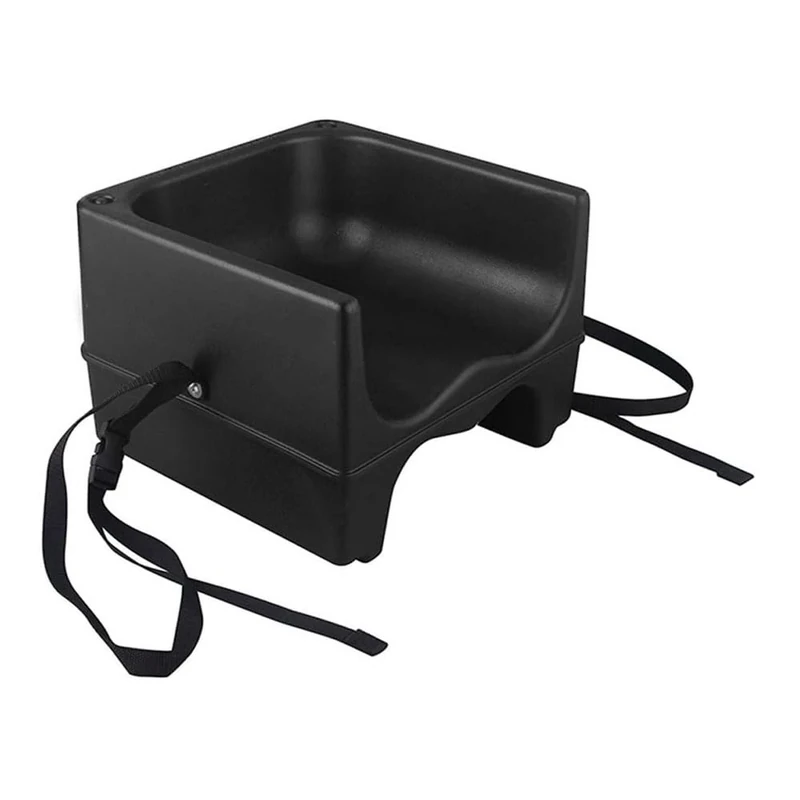 Stalwart DA-BSB24 Sturdy Baby Table Booster Seat with Belt Black Stackable