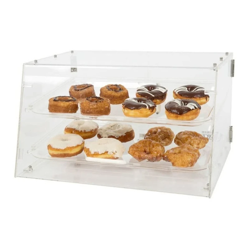 Stalwart DA-DTBC10902 2 Tier Acrylic Bakery Display Case with Front and Rear Doors