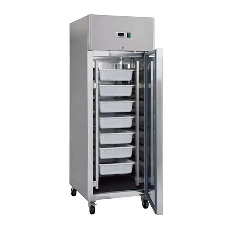 Stalwart DA-R600FISH Commercial Fish Fridge Upright Cabinet 600 litres Stainless Steel Single Door Ventilated Cooling 0 to -5 Degrees