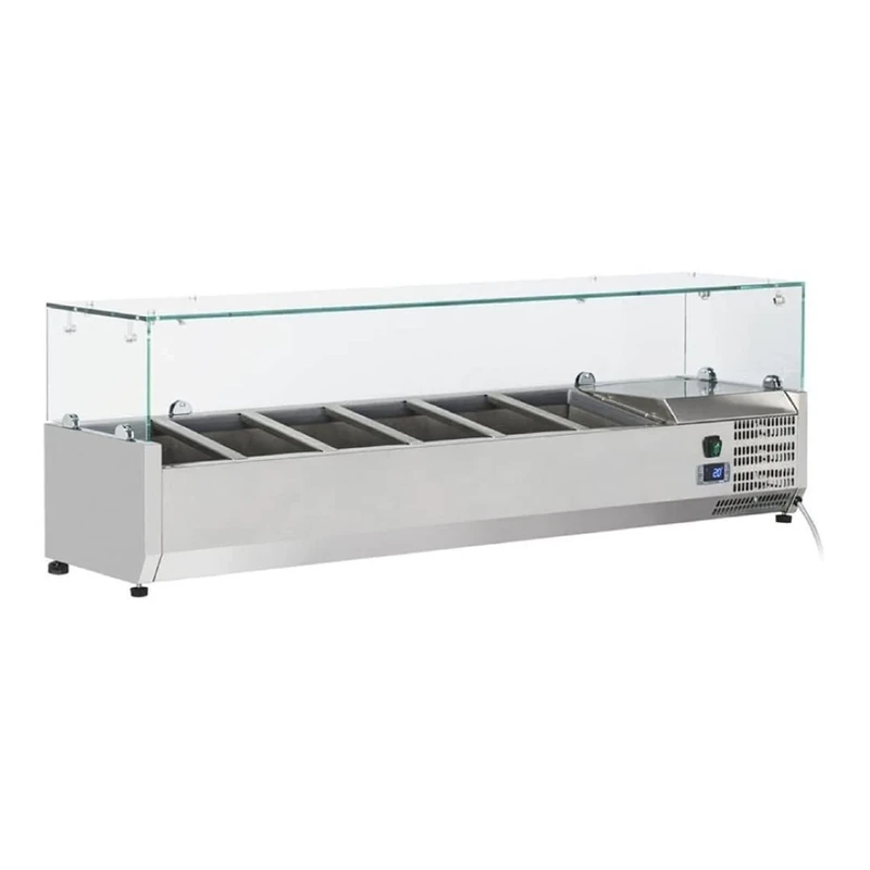 Stalwart DA-PT14 Refrigerated Servery Prep Top 1400mm 6xGN1/4 Depth 330mm