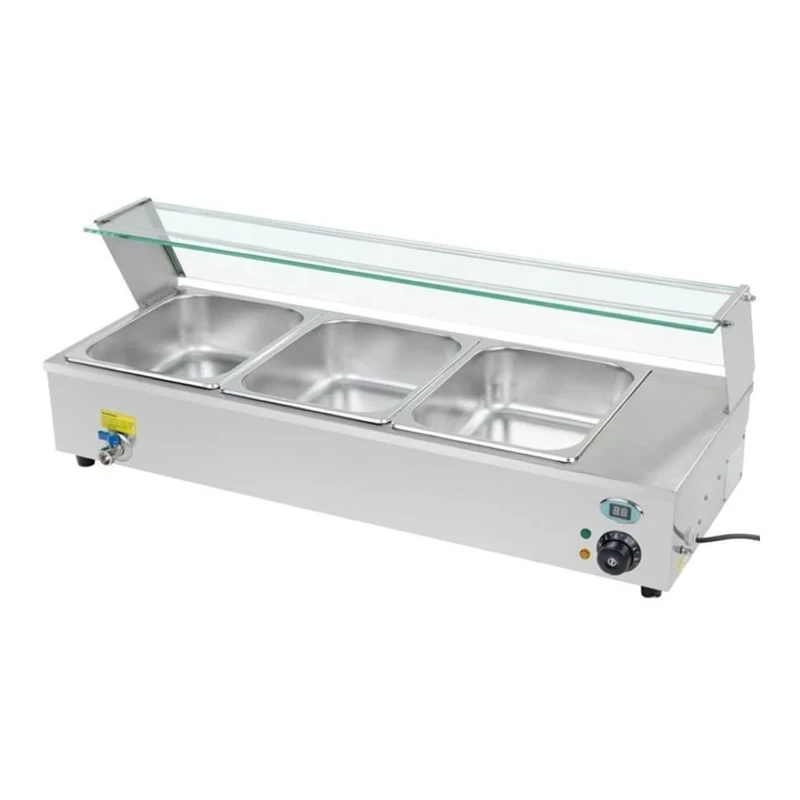 Stalwart DA-BM3D Display Bain Marie Countertop 3xGN1/2